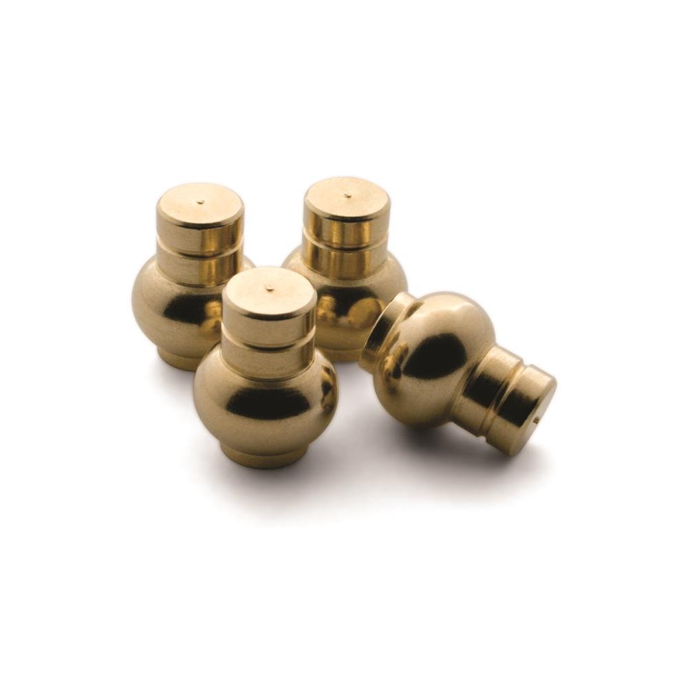 JB-423 Box Feet - A product photo of brass hardware on a white background