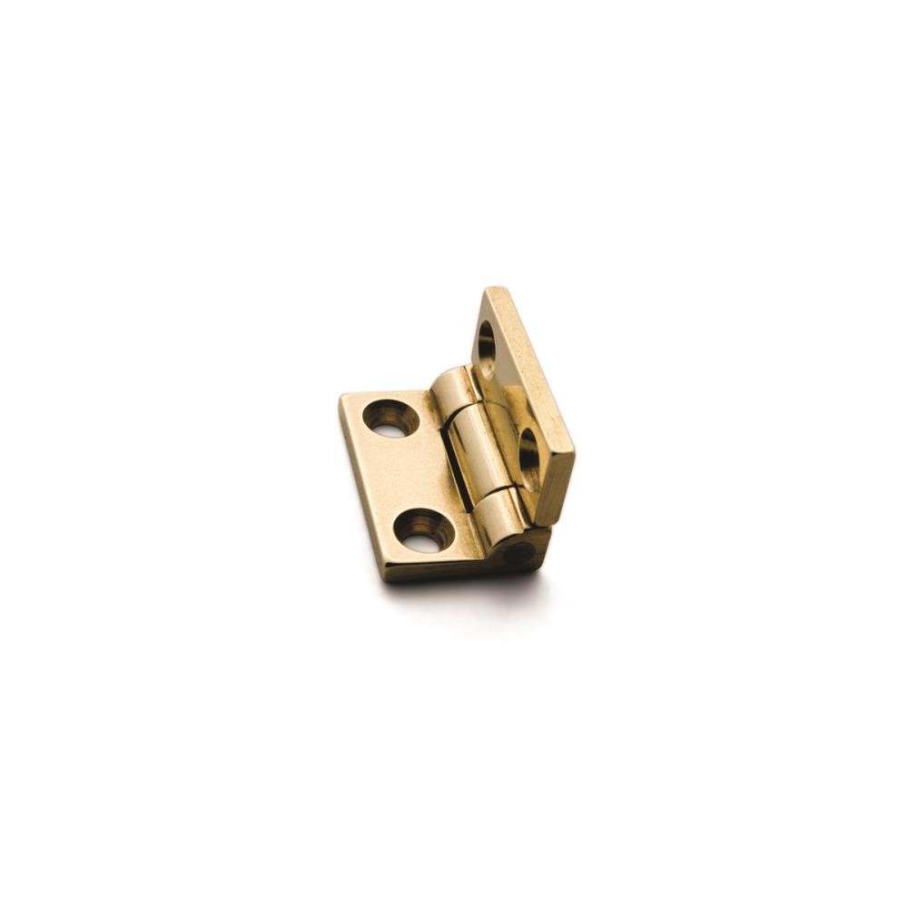 JB-101 Stop Hinge - A product photo of brass hardware on a white background
