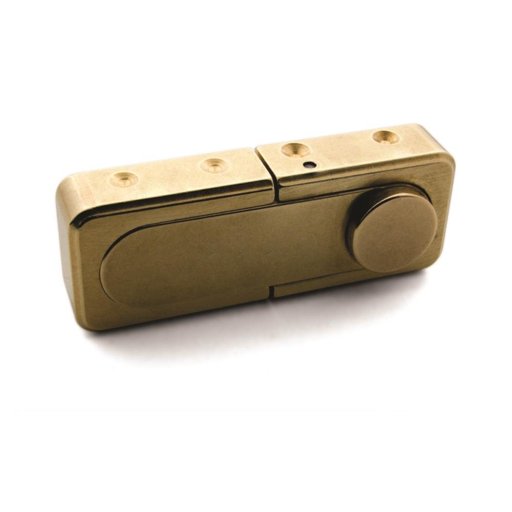 JB-828 Latch - A product photo of brass hardware on a white background