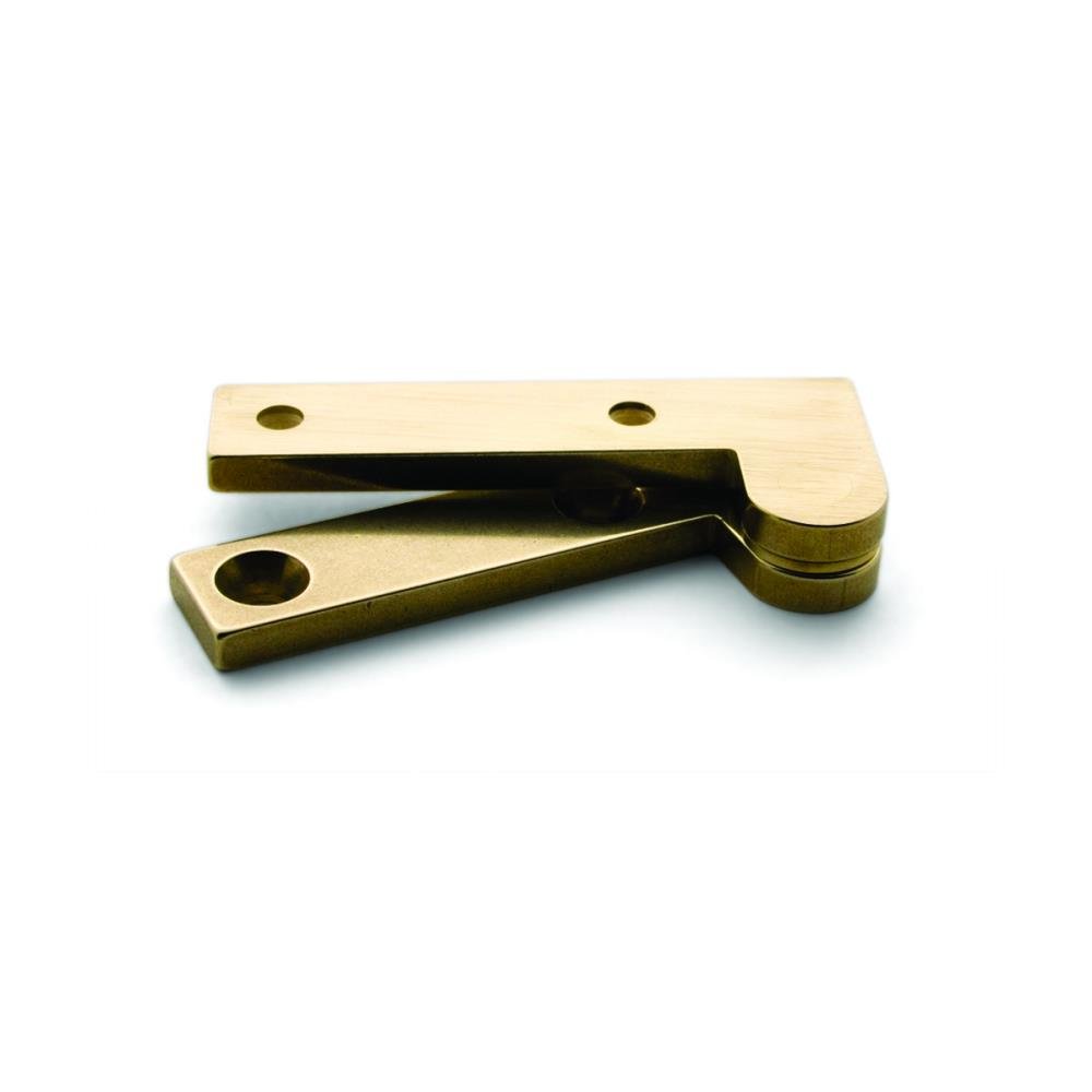 L-37 Pivot Hinge - A product photo of brass hardware on a white background