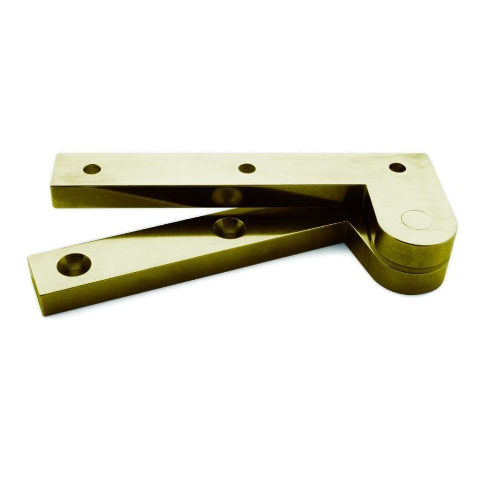 L-97 Pivot Hinge - A product photo of brass hardware on a white background