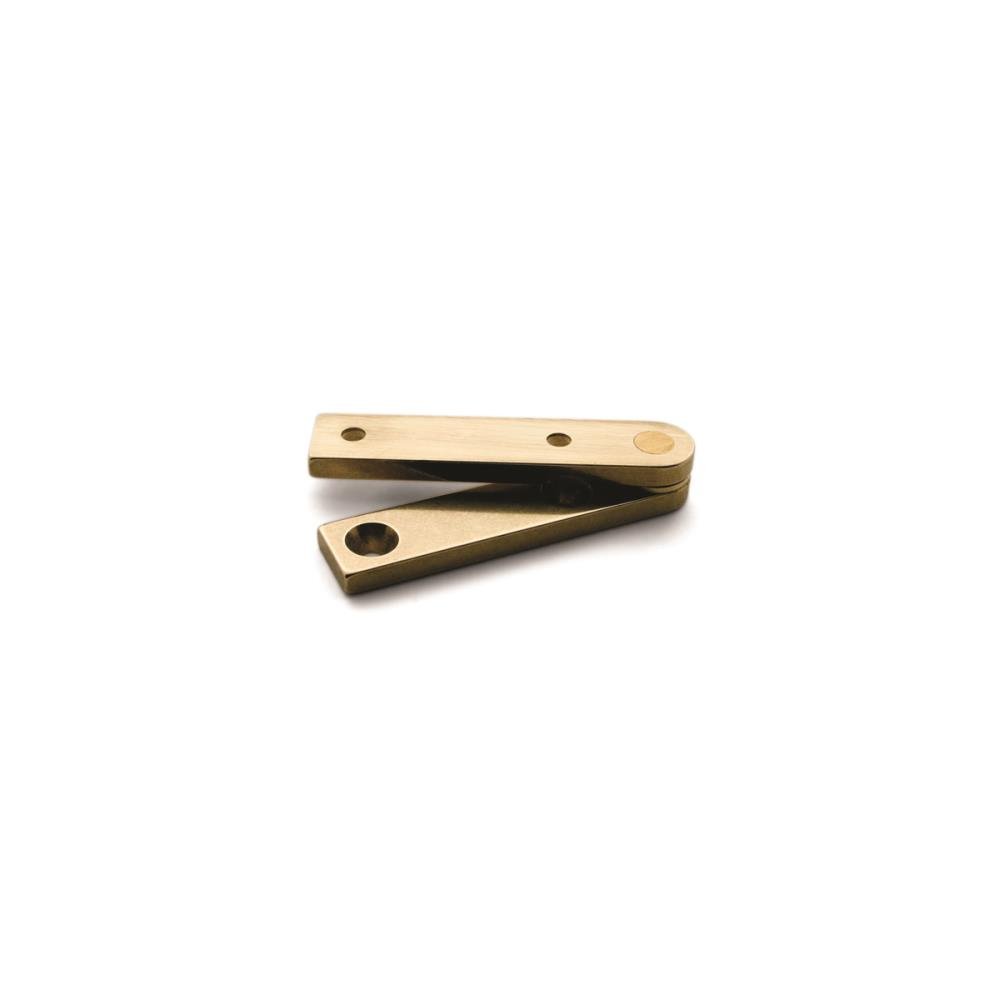 ST-12 Pivot Hinge - A product photo of brass hardware on a white background