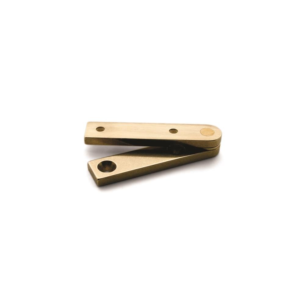 ST-18 Pivot Hinge - A product photo of brass hardware on a white background